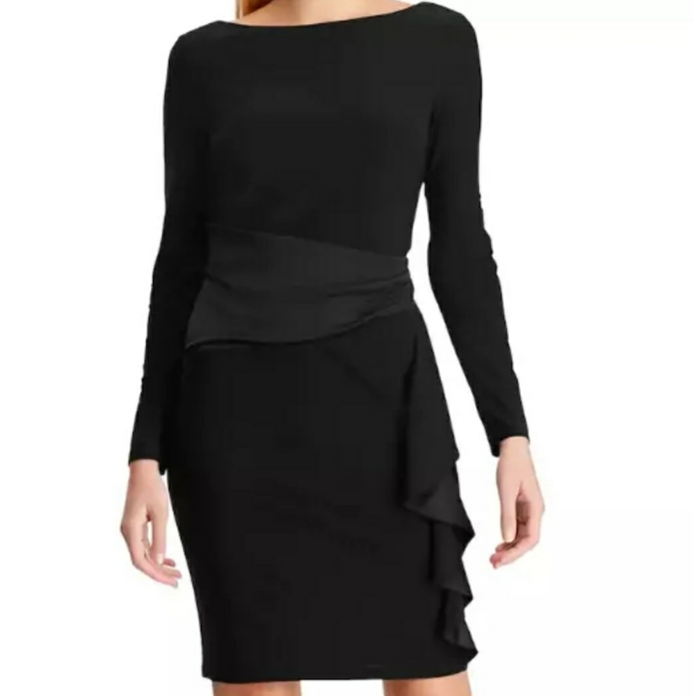 Nwt. Chaps longsleeve black dress. Size large